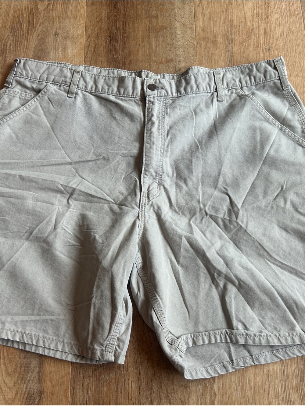 Carhartt Men's Beige Flat Front Work Shorts 42